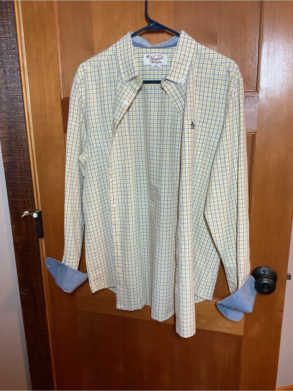 Original Penguin Yellow and Blue Check Dress Shirt
